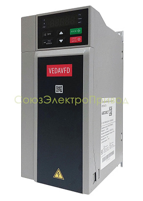 Преобразователь частоты VEDA VFD VF-101 Basic Drive c высокой перегрузкой, 1х220В 2,2 кВт VF-101-P2K2-0010-U-S2-E20-B-H. Производство Россия